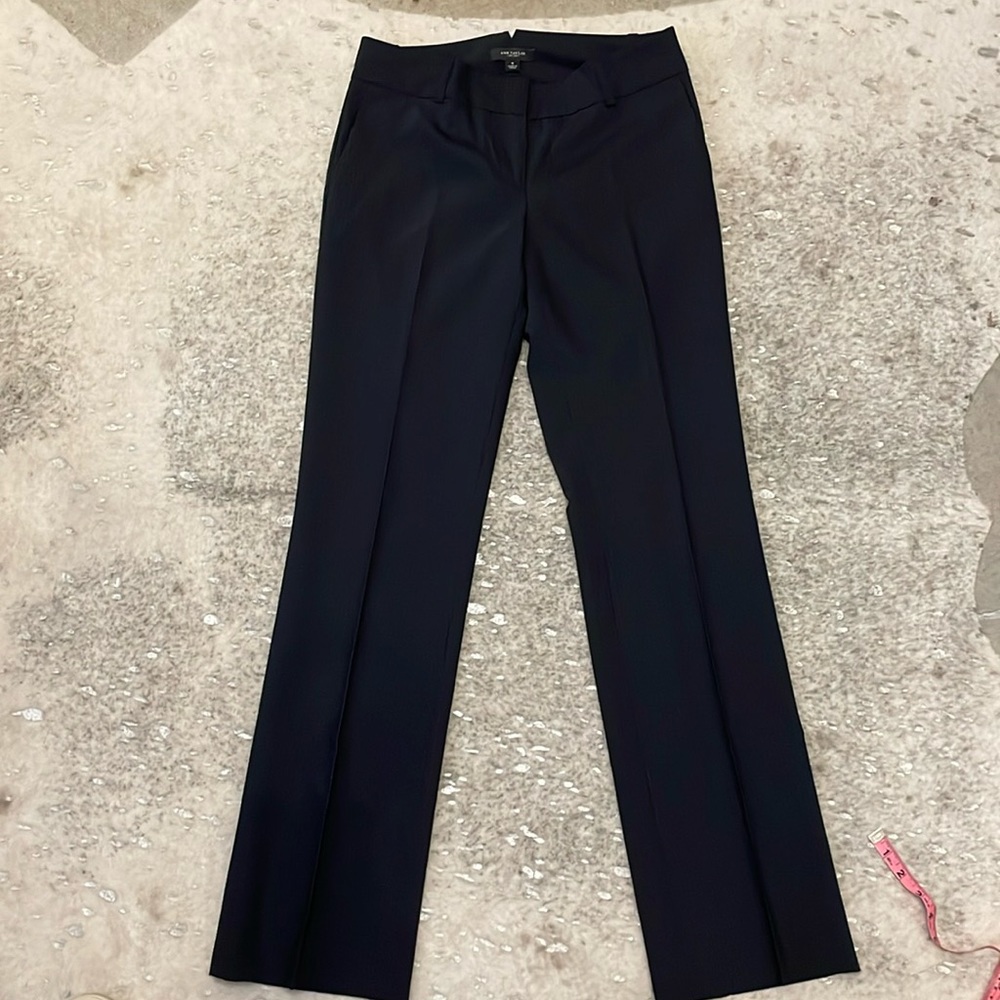 Wool Blend Pinstripe Suiting Pants